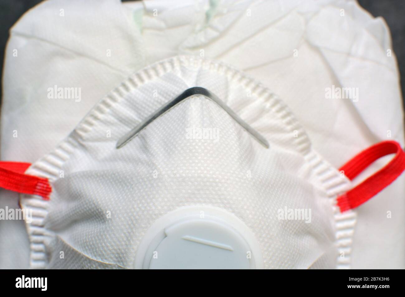 Medical suit with protective mask or respirator. Anti coronavirus and virus concept. Stock Photo