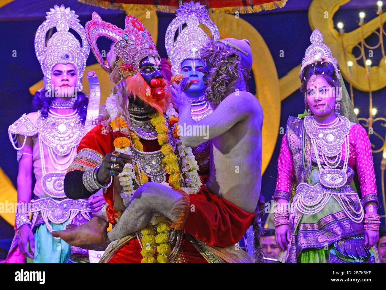 Indian god rama with sita and hanuman hi-res stock photography and ...