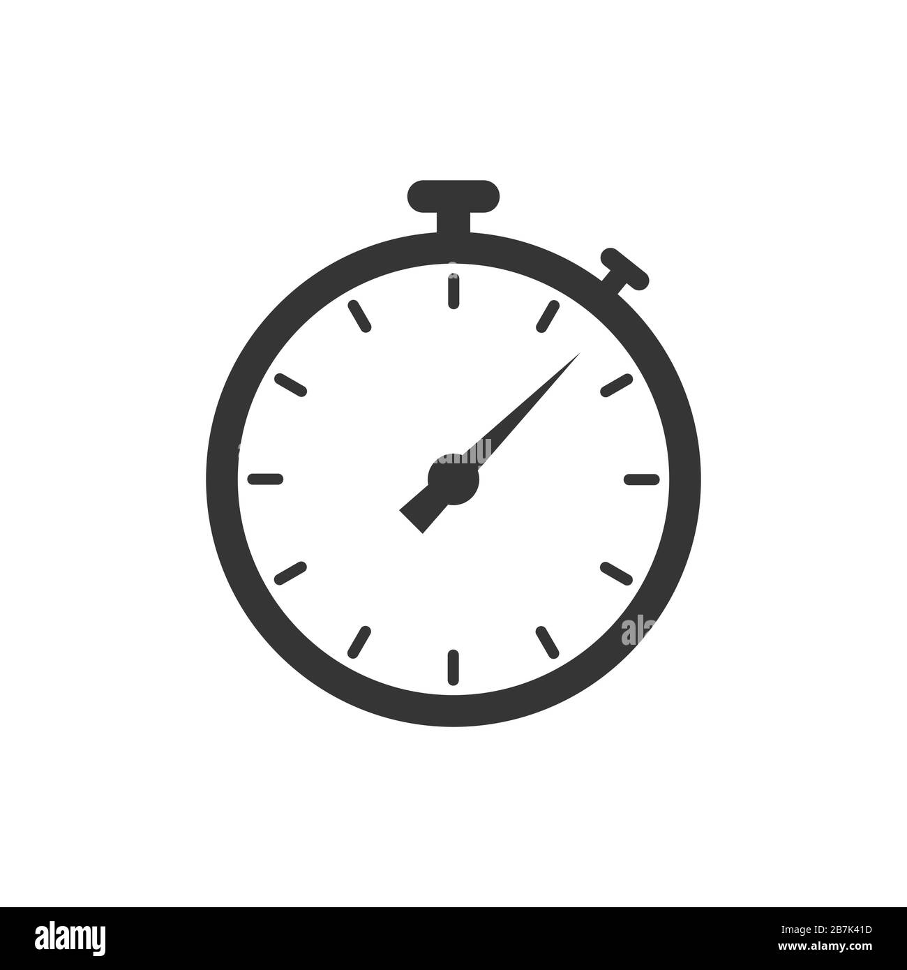 Stopwatch Icon In Thin Line Style Linear Stopwatch Flat Icon Isolate Passage Of Time Vector Illustration Stock Vector Image Art Alamy