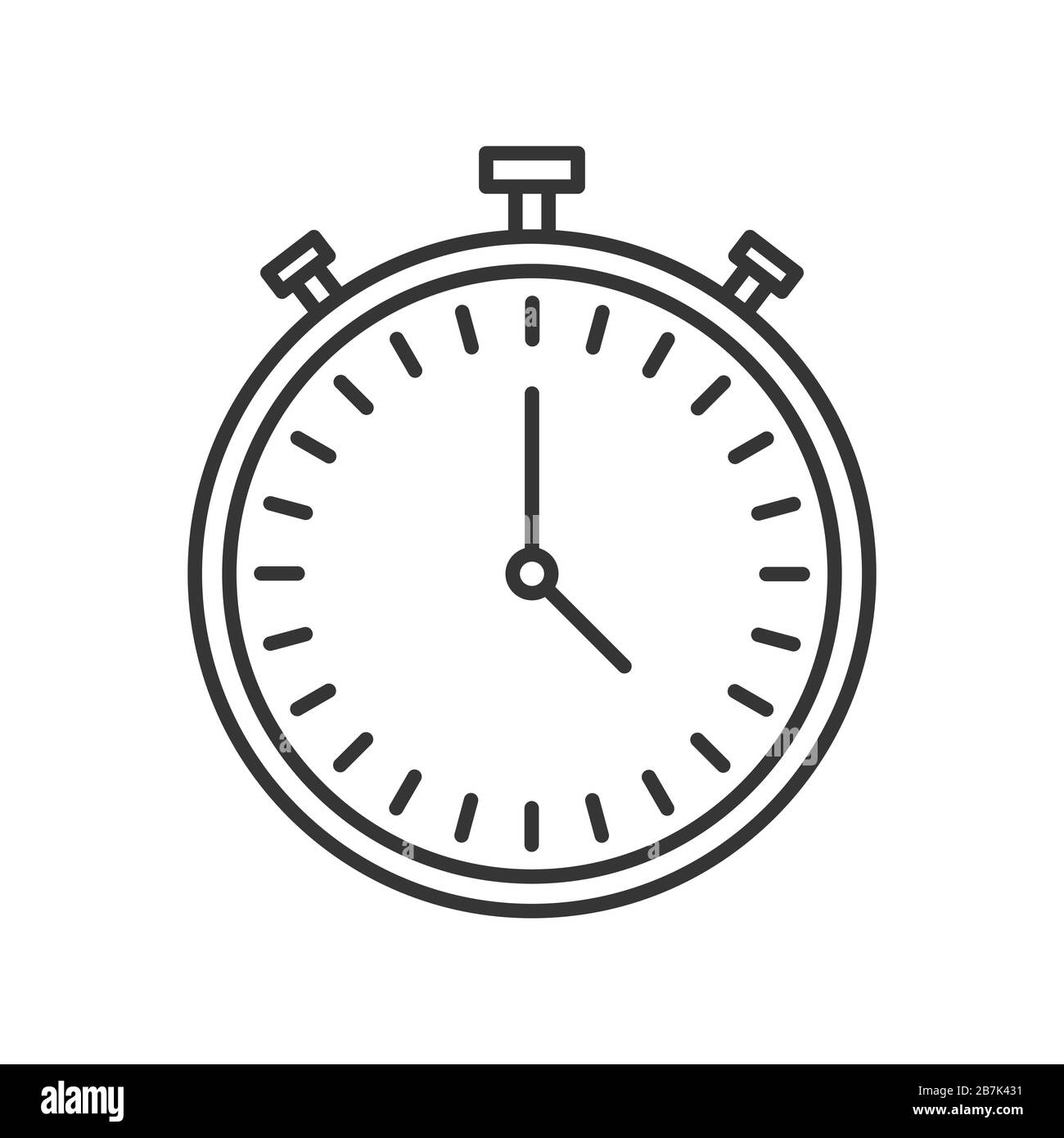 Stopwatch icon in thin line style. Linear Stopwatch icon isolate