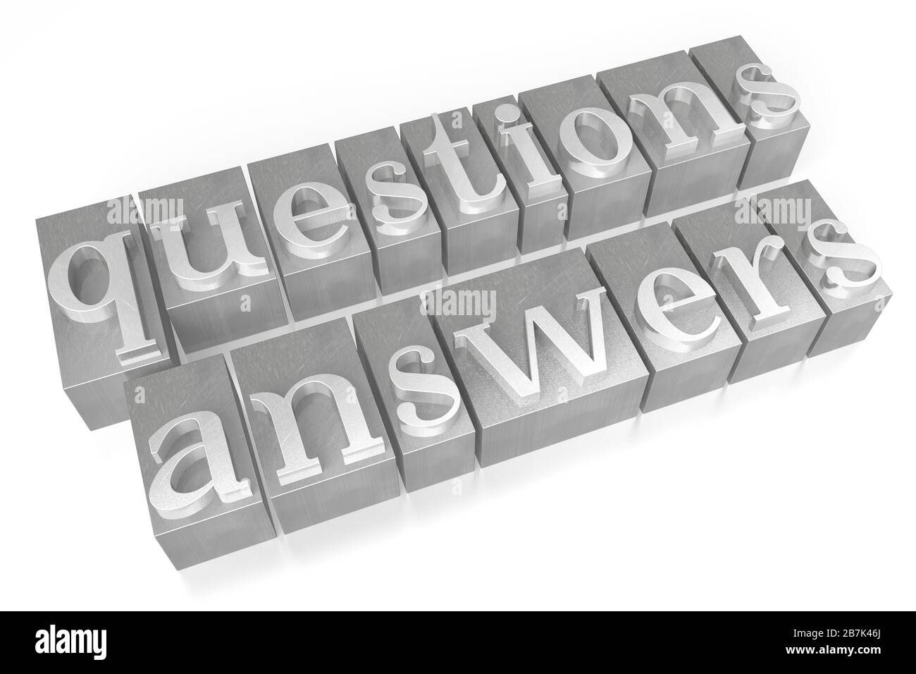 Questions and answers - letterpress Stock Photo - Alamy