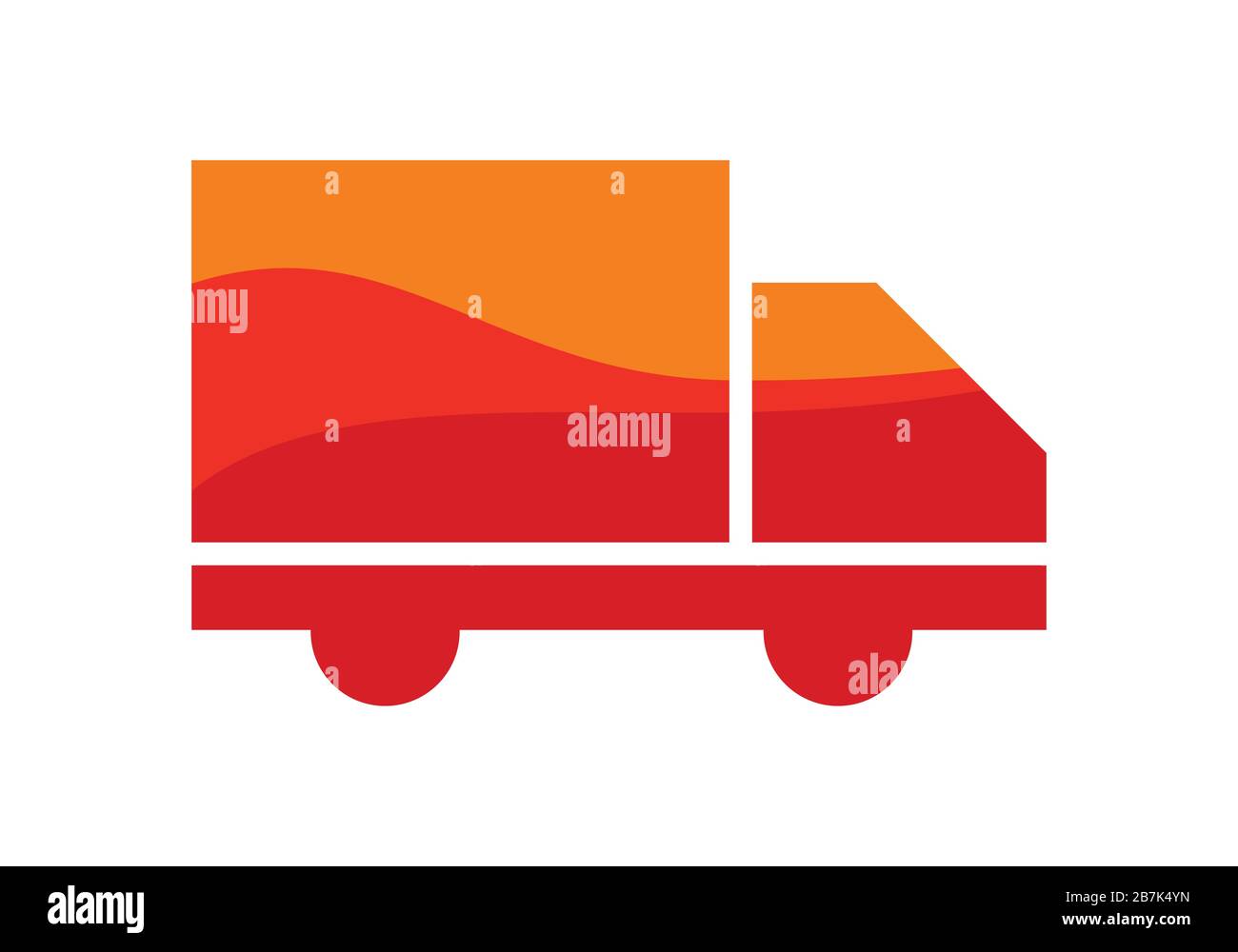 Fast moving shipping delivery truck vector icon for transportation apps ...