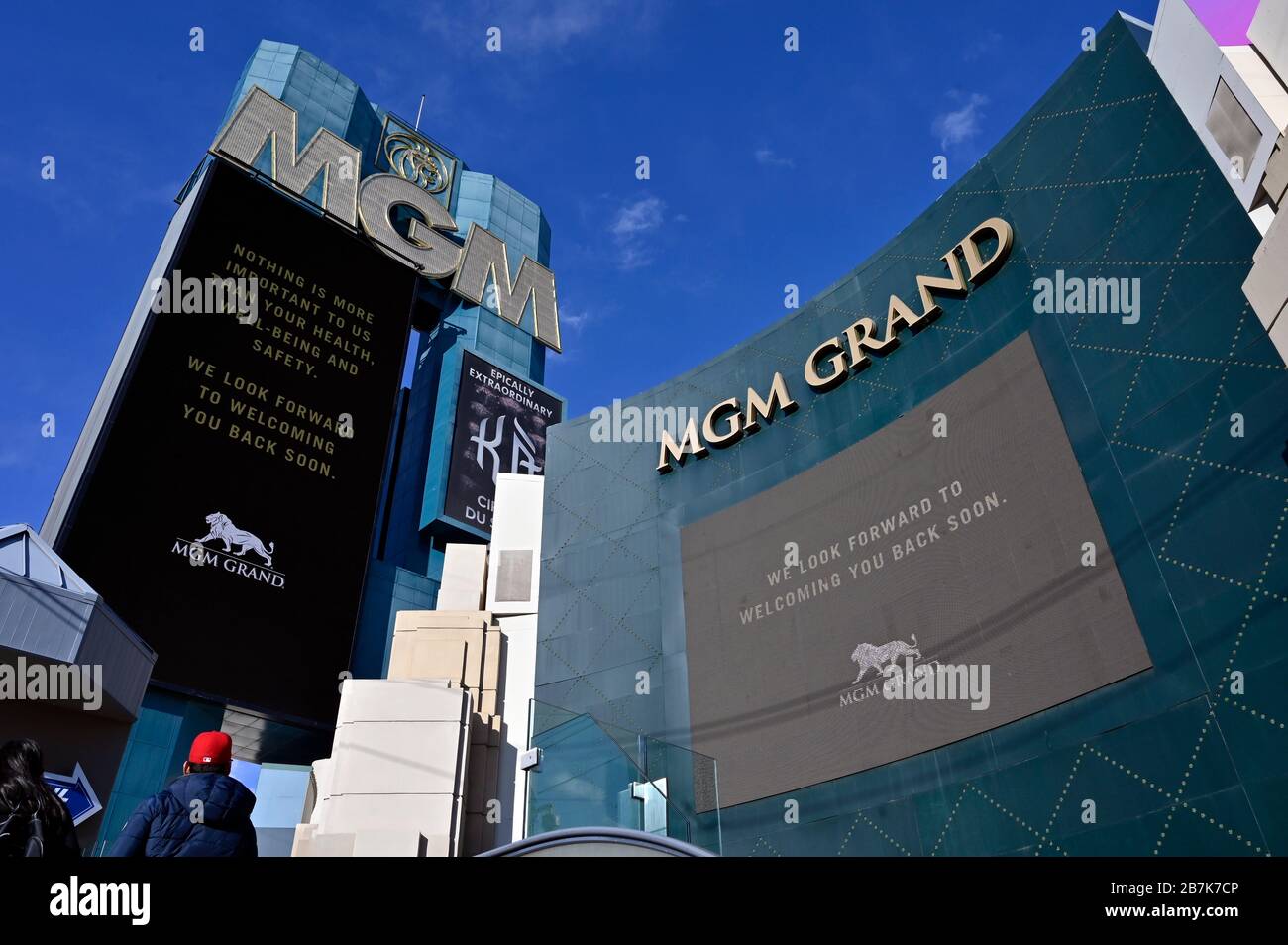 Las Vegas, Nevada, USA. 16th Mar, 2020. The MGM Grand hotel-casino ...