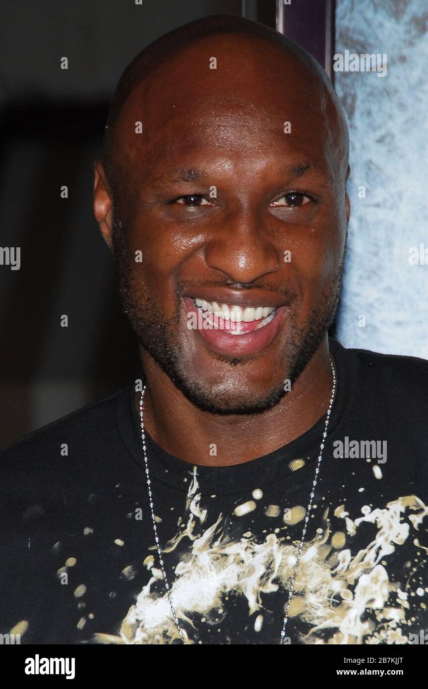 Lamar Odom of the Los Angeles Lakers at the Los Angeles Premiere of 'Whiteout' held at the Mann Village Theater in Westwood, CA. The event took place on Wednesday, September 9, 2009. Photo by: SBM / PictureLux - File Reference # 33984-7145SBMPLX Stock Photo