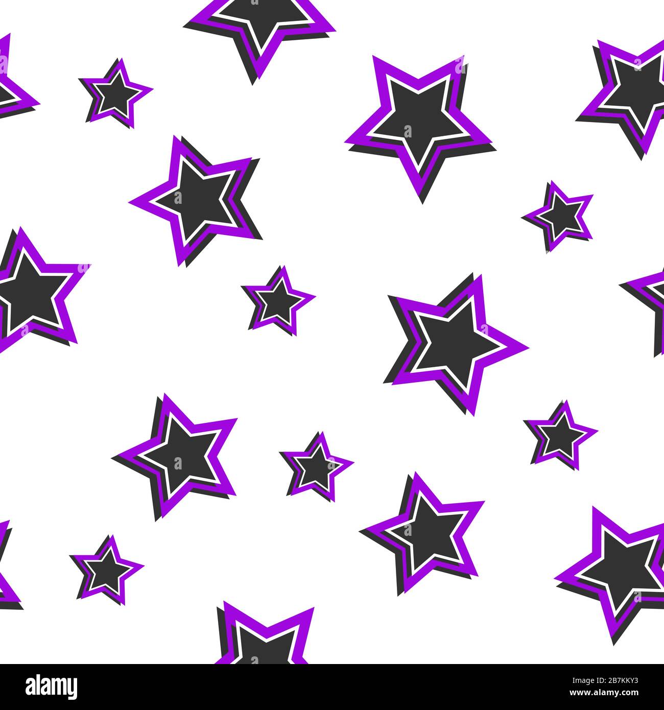 Vector color stars seamless pattern on white Stock Vector Image & Art ...