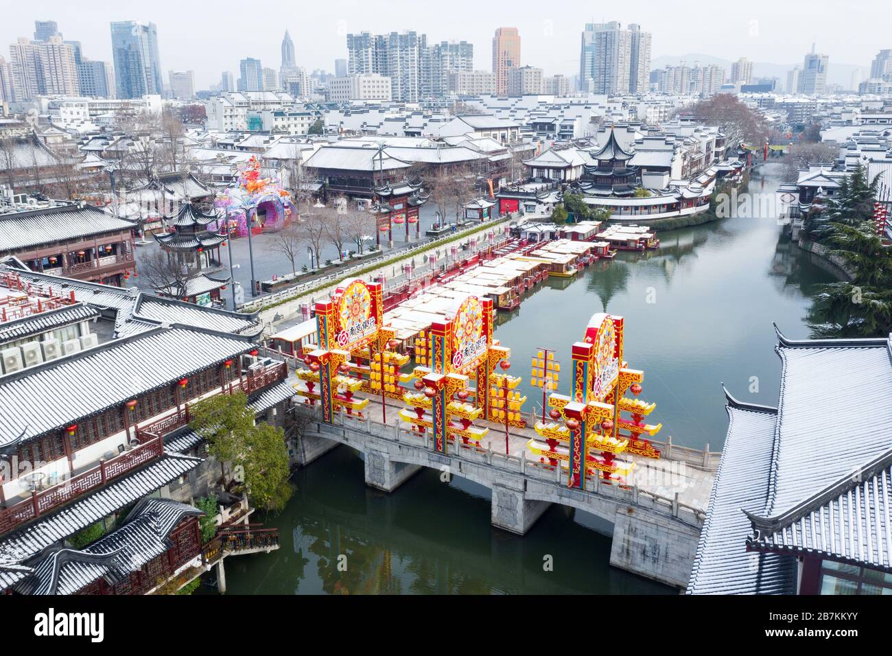 aerial-view-of-fuzimiao-a-confucius-temple-in-nanjing-city-east-china