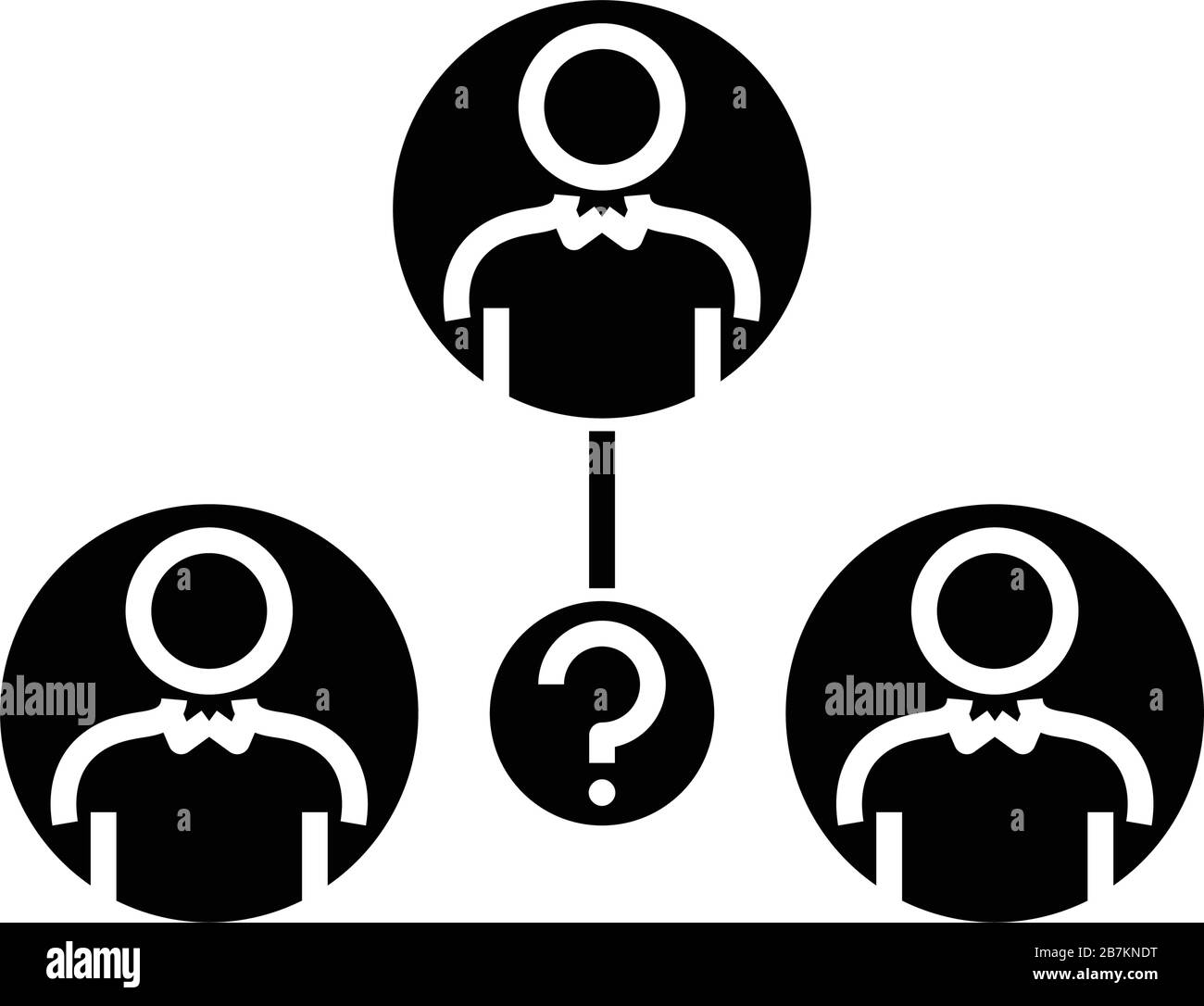 Workers brainstorm line icon, concept sign, outline vector illustration ...