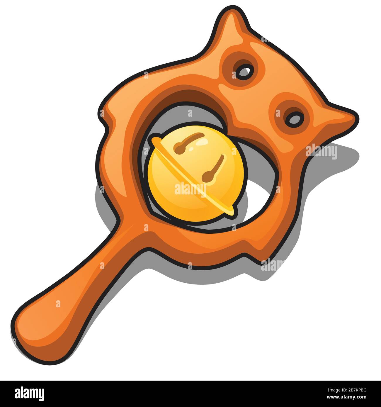 Whit Rattle Cartoon Childrens rattle in the form of owl isolated on white background ...