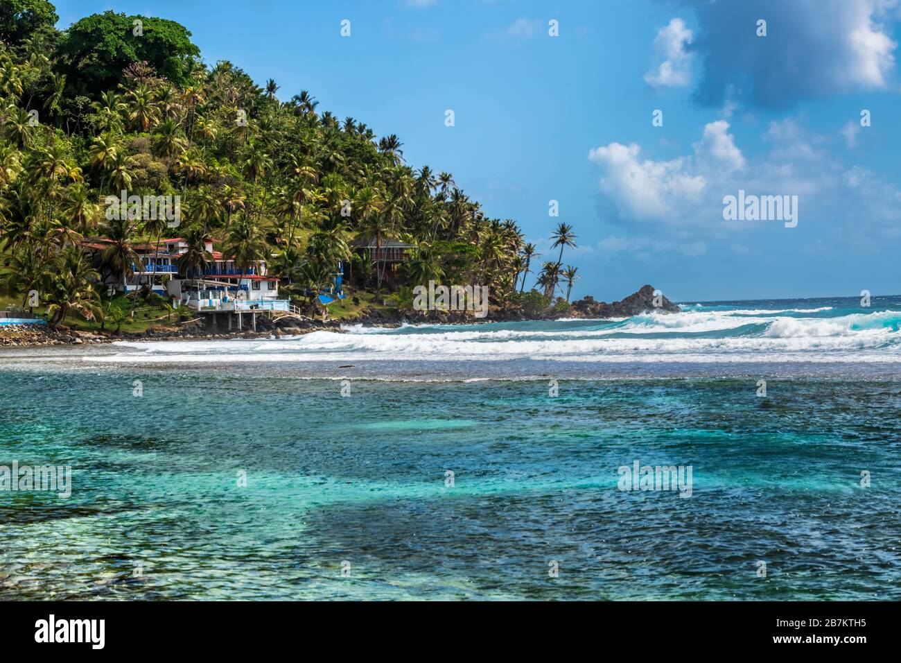 Portobelo, Isla Grande, Panama Feb 29, 2020 Landscape around Sister