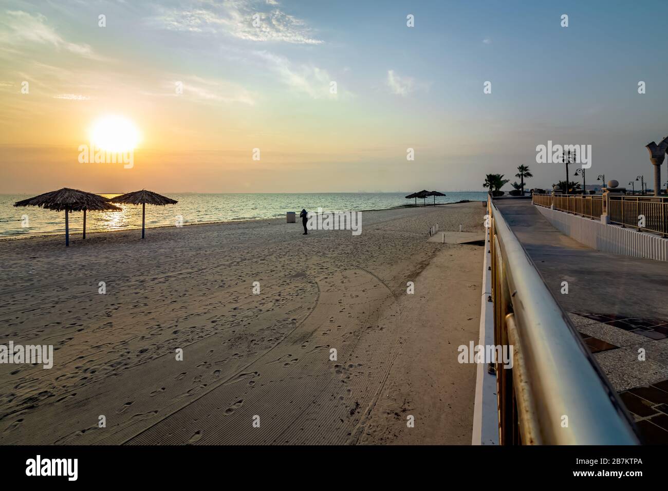 Morning view of Fanateer Beach -Saudi Arabia Stock Photo