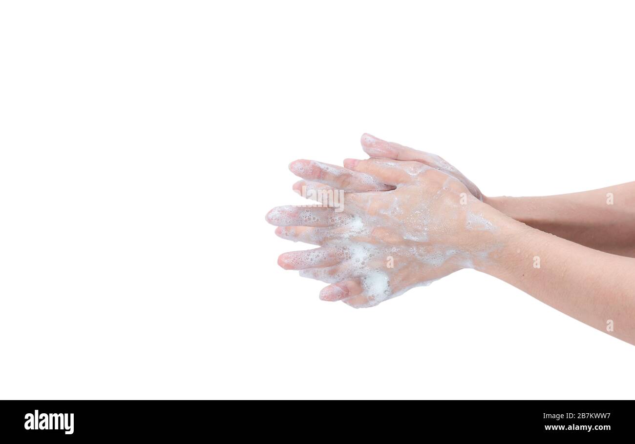 Step by step wash hand hi-res stock photography and images - Alamy