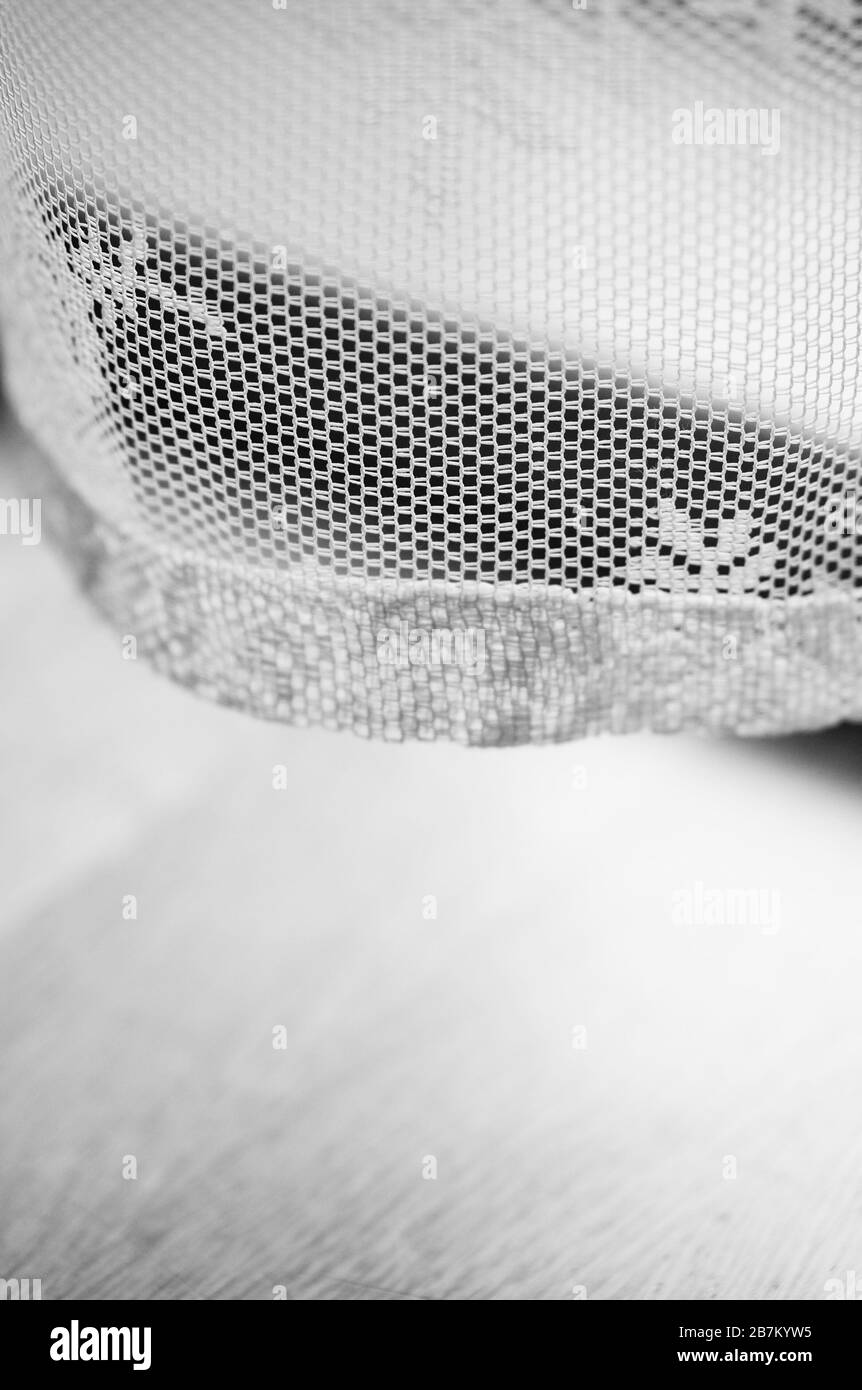 Lace curtains Black and White Stock Photos & Images - Alamy