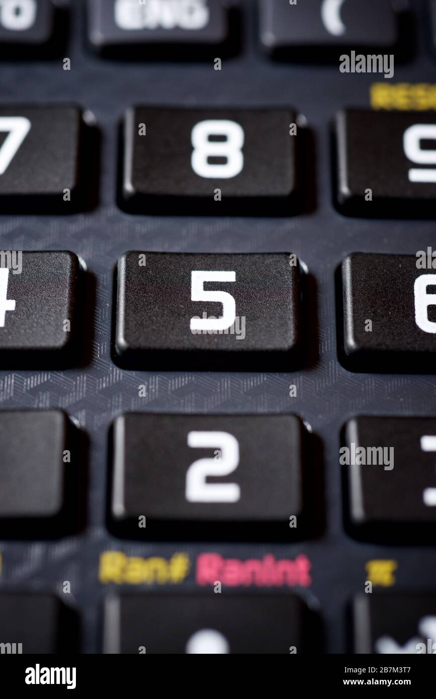 Close-up of buttons a scientific calculator Stock Photo - Alamy