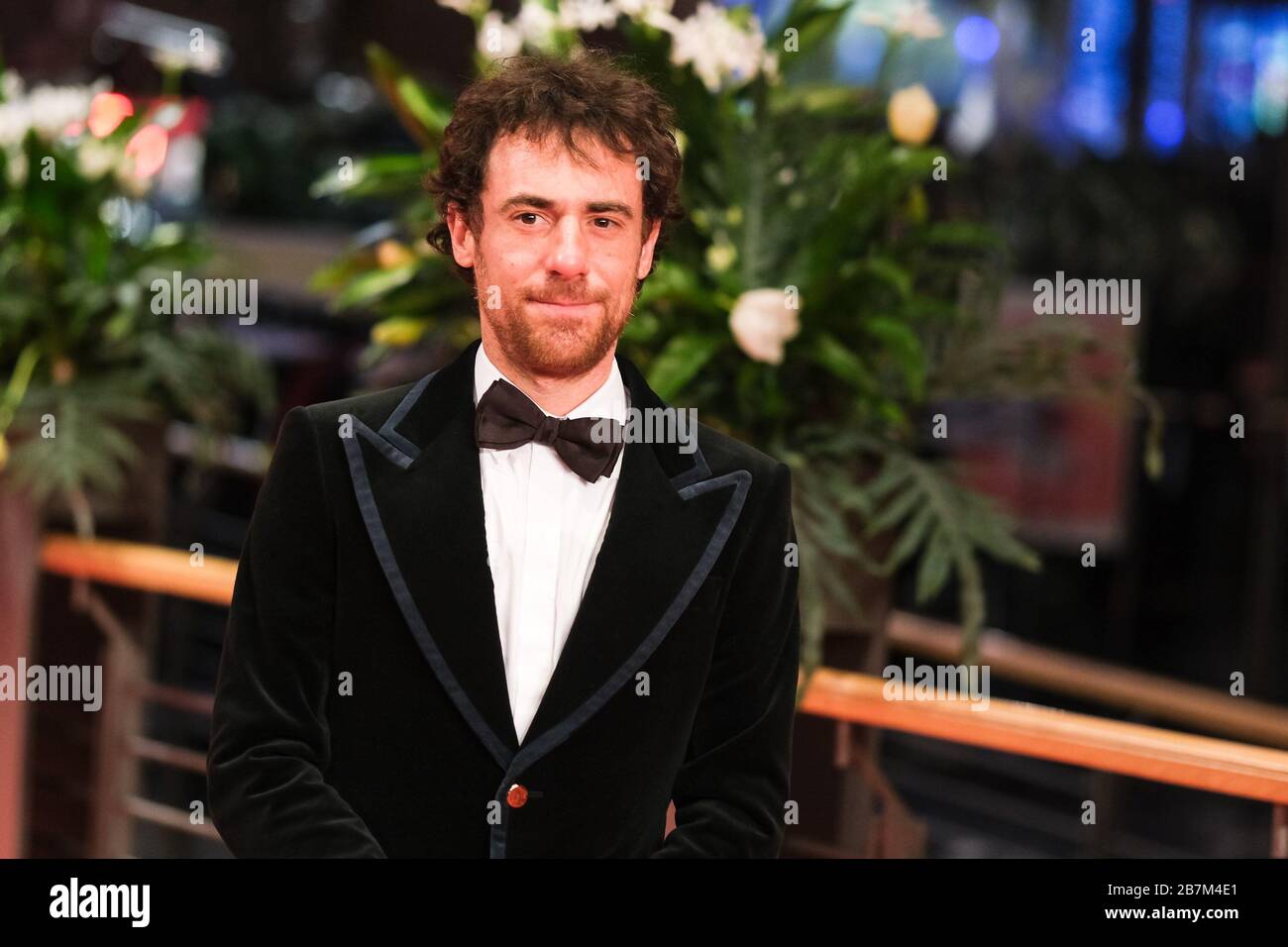 Elio Germano  poses on the red carpet at Closing Ceremony and Awards during the 70th Berlin International Film Festival ( Berlinale ) on Saturday 29 February 2020 at Berlinale Palast, Potsdamer Platz, Berlin. . Picture by Julie Edwards. Stock Photo