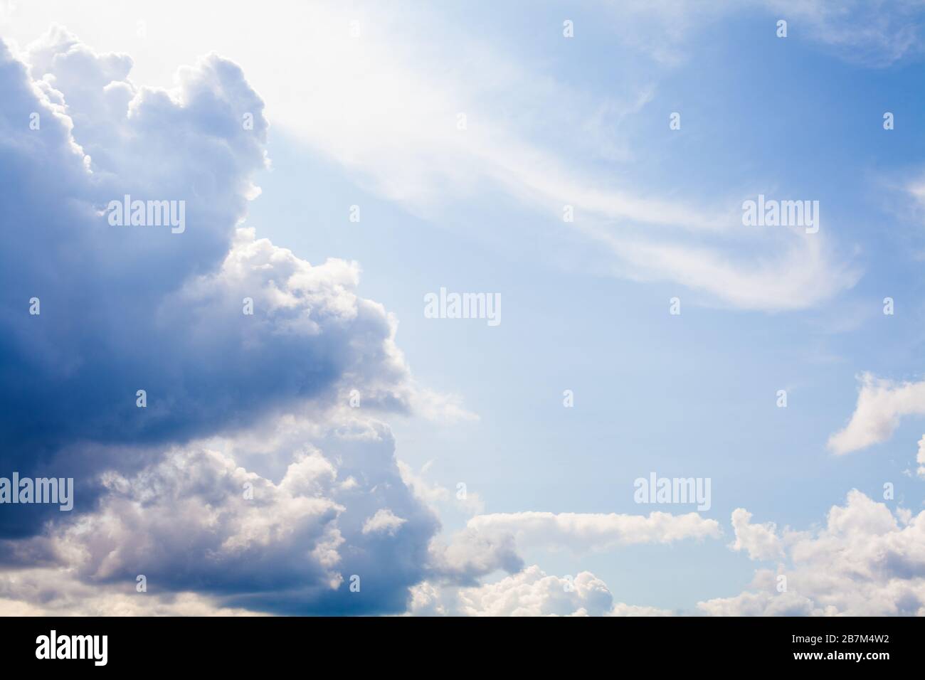 Blue sky clouds background. Beautiful landscape with clouds Stock Photo ...