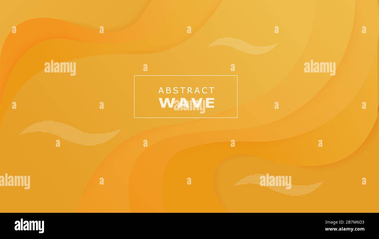 Orange colorful gradient abstract wave background smooth vector graphic ...