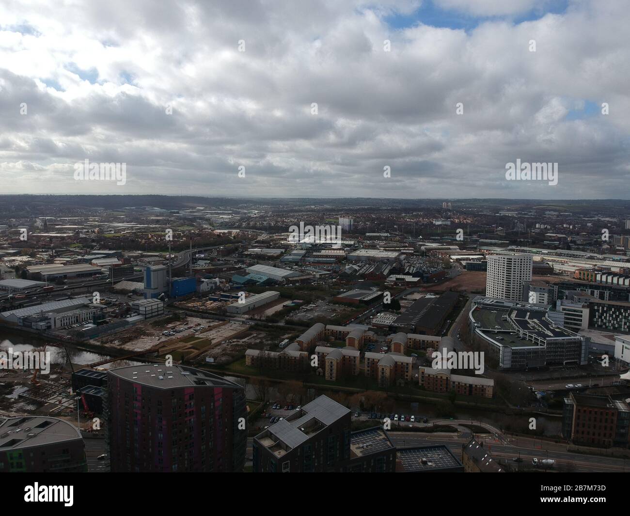 Leeds from the east Stock Photo Alamy