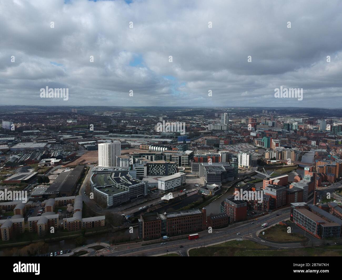 Leeds from the east Stock Photo Alamy