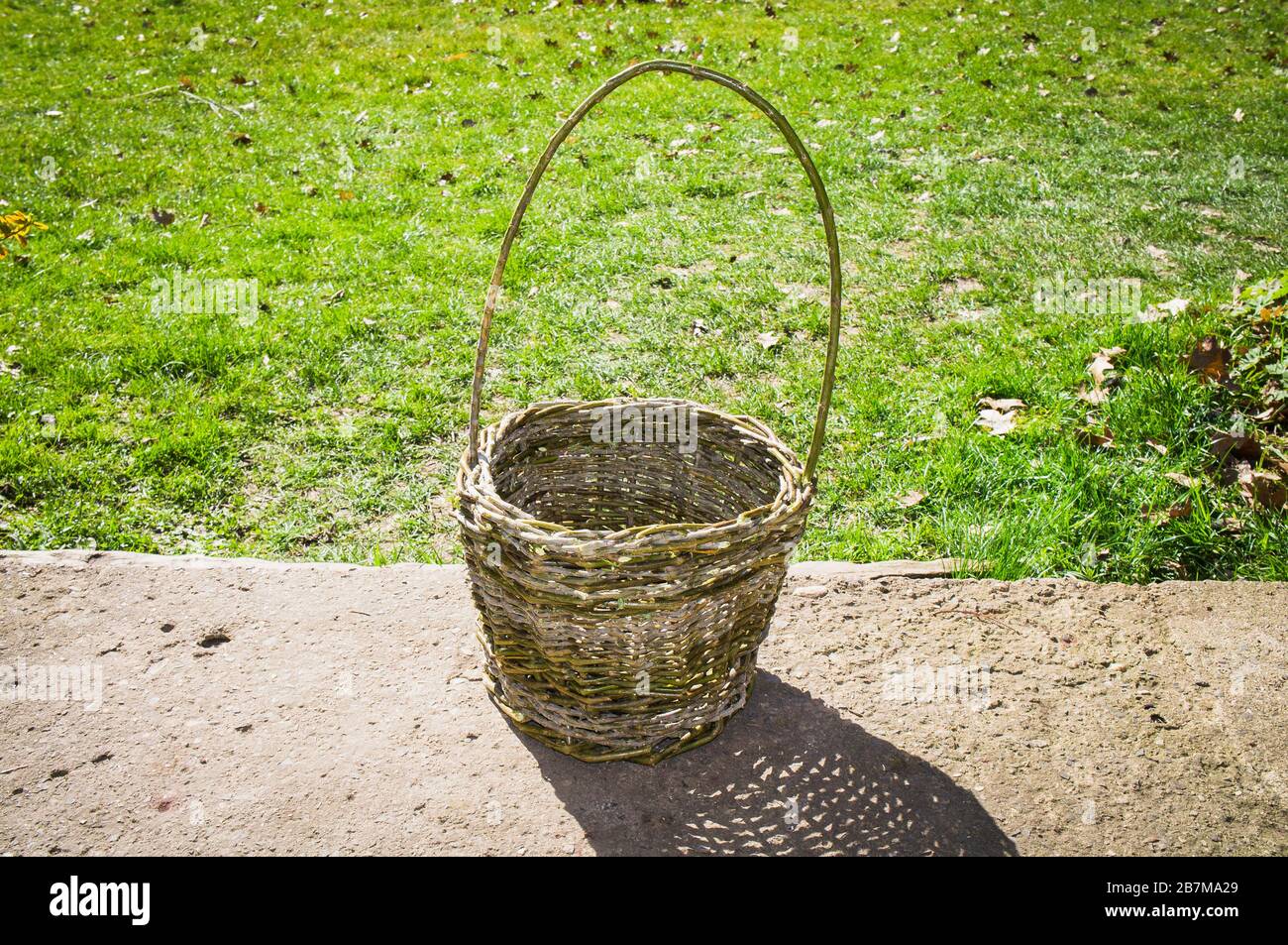 Basket weaving, basketry, basket making, willow rods, on March 16, 2020