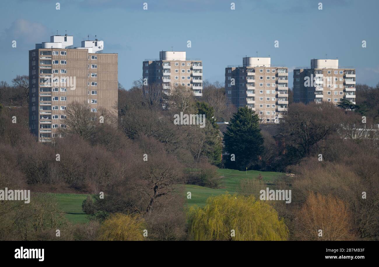 Mid rise housing in the Alton Estate, Roehampton on the eastern edge of