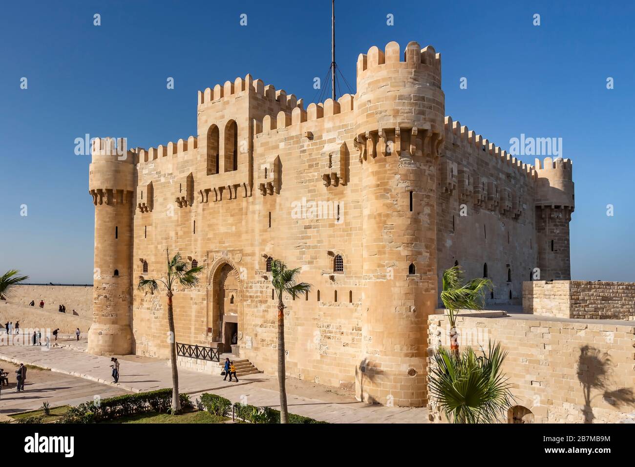 Alexandria, Egypt - 24th Dec 2019: The Citadel of Qaitbay is a 15th ...