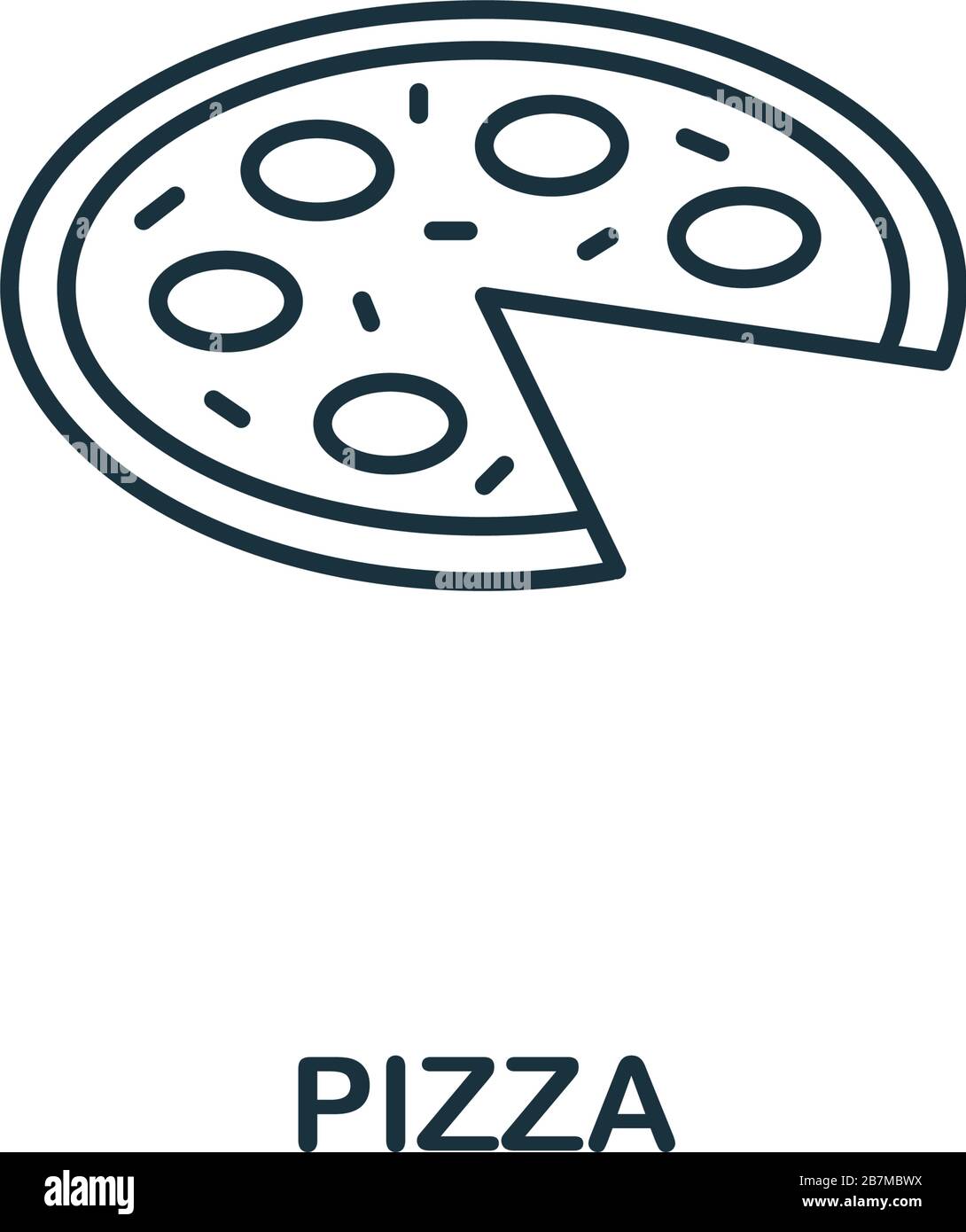 Pizza icon from italy collection. Simple line Pizza icon for templates ...
