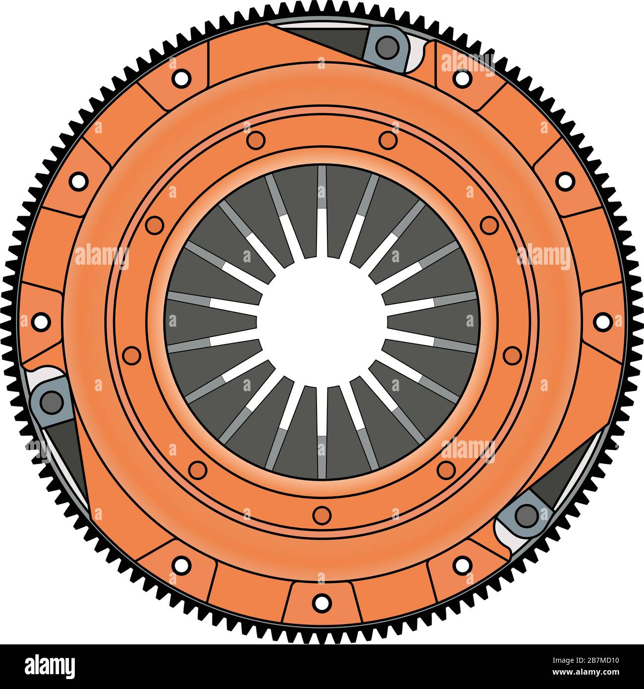 Flywheel and clutch clutch pressure plate. Vector illustration Stock Vector Image & Art Alamy
