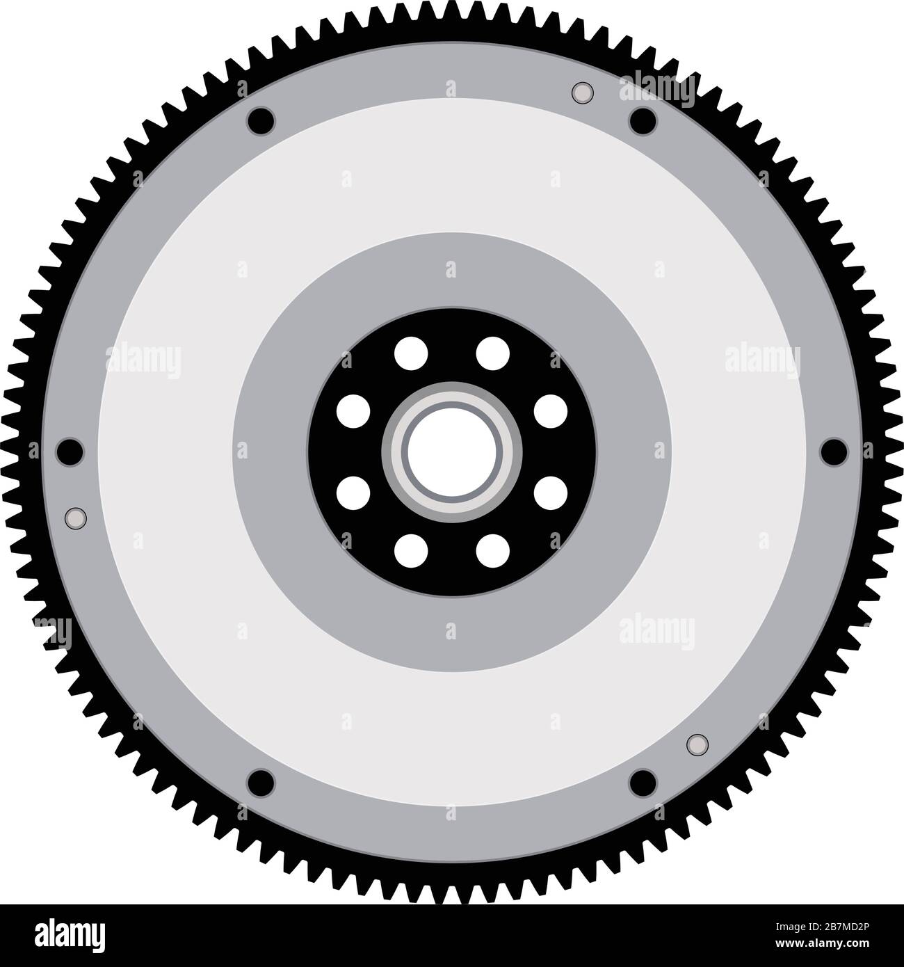 Flywheel. Car parts. Vector illustration Stock Vector