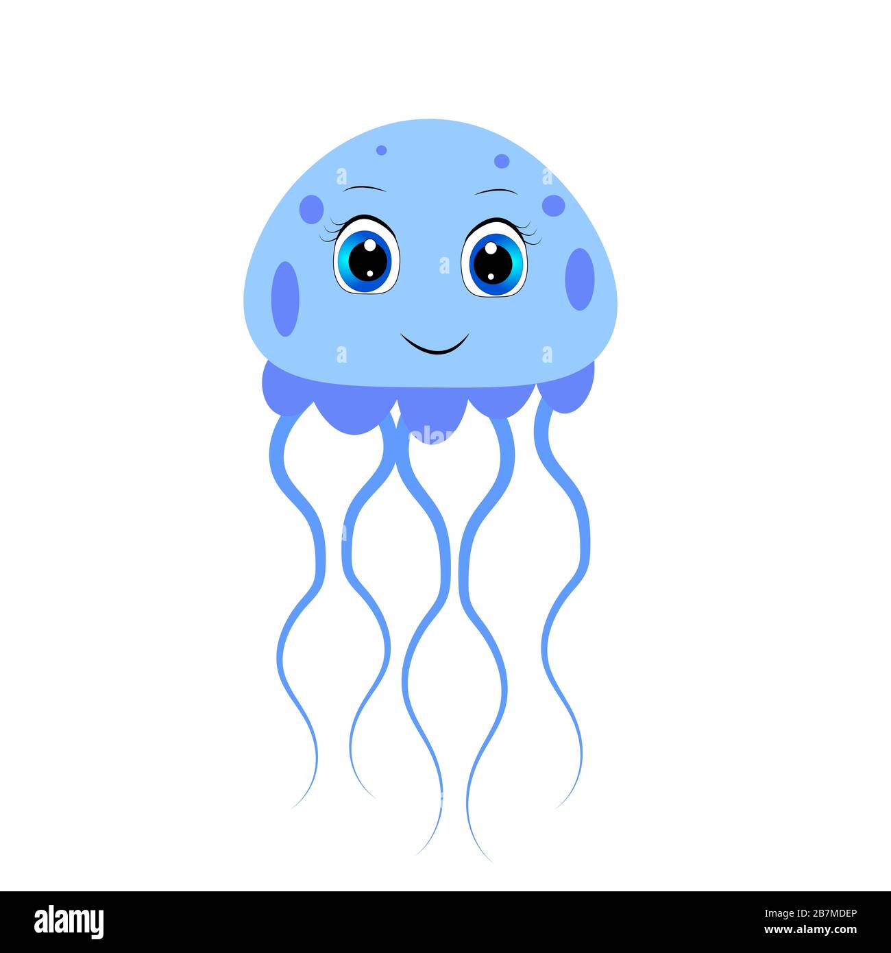 cute jellyfish cartoon Stock Photo