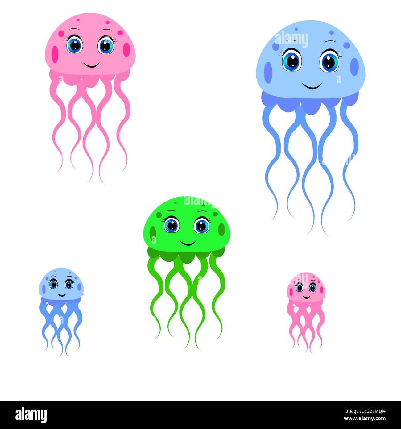 cute jellyfish cartoon Stock Photo