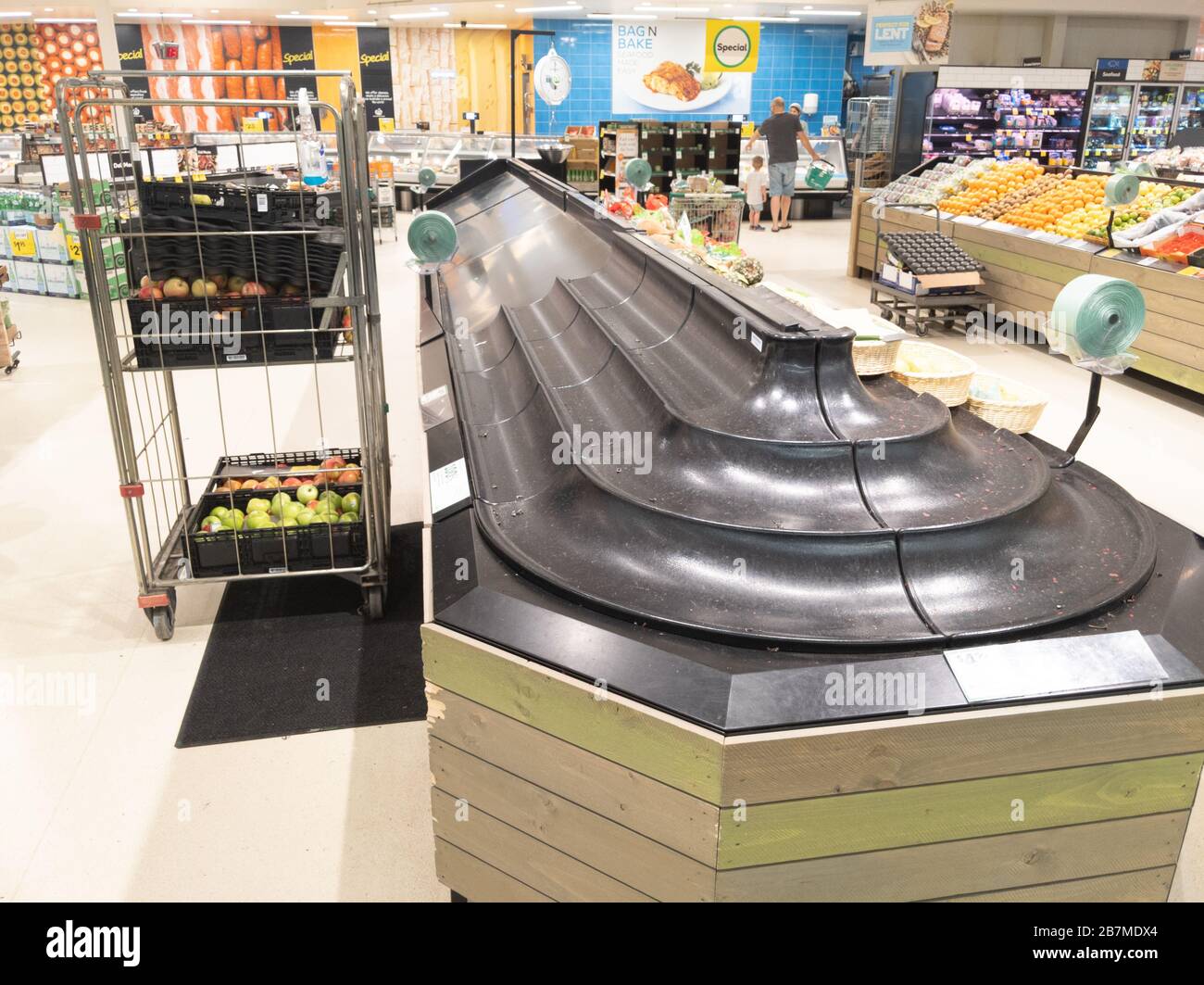 Empty Shelves at Australian Supermarket Stock Photo Alamy