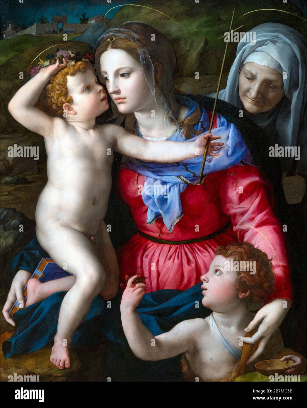 Madonna and Child with Saints, Agnolo Bronzino, circa 1540, Stock Photo