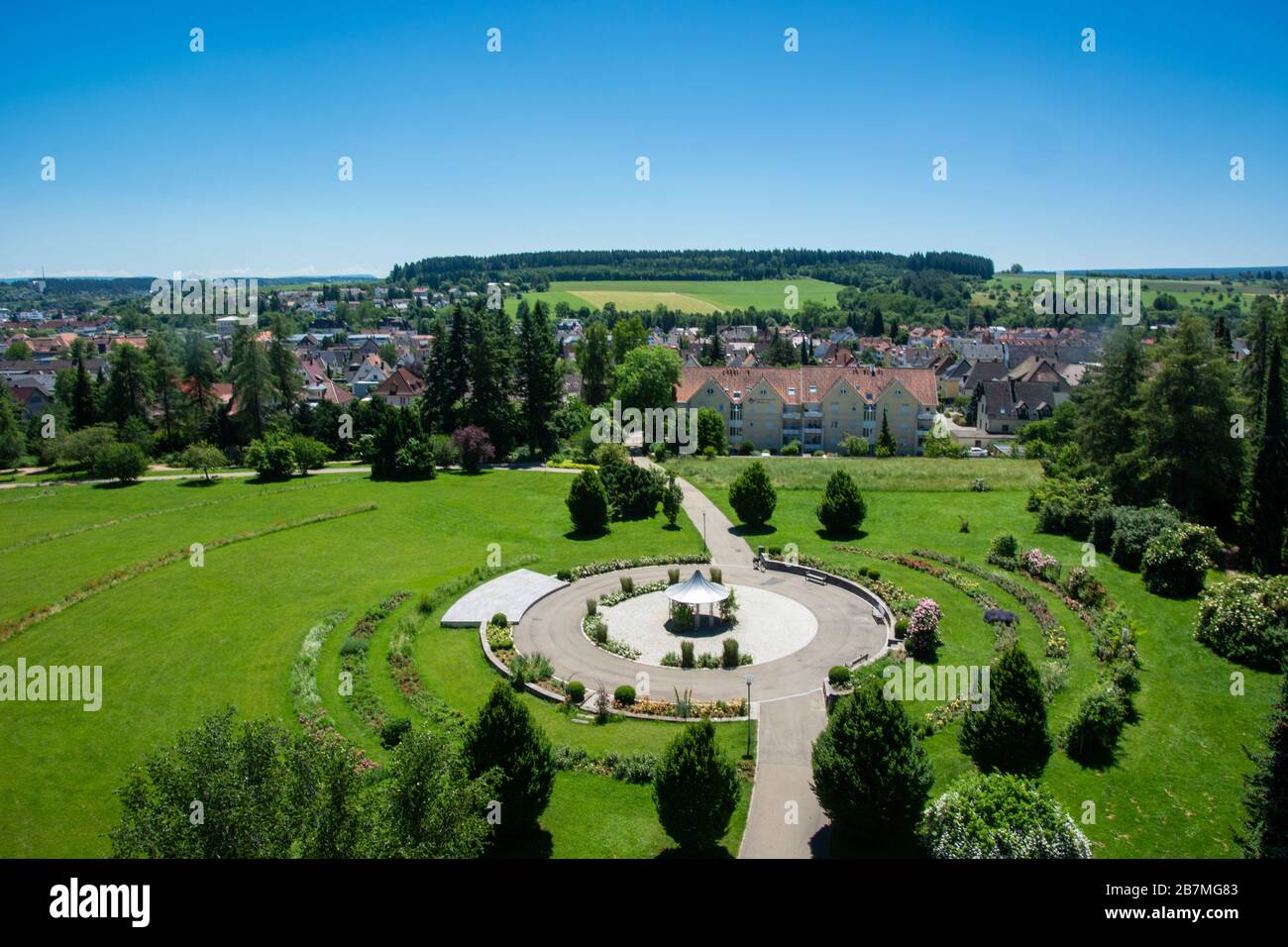 Hubenlochpark - Rose garden in Villingen in the Black Forest / Germany Stock Photo