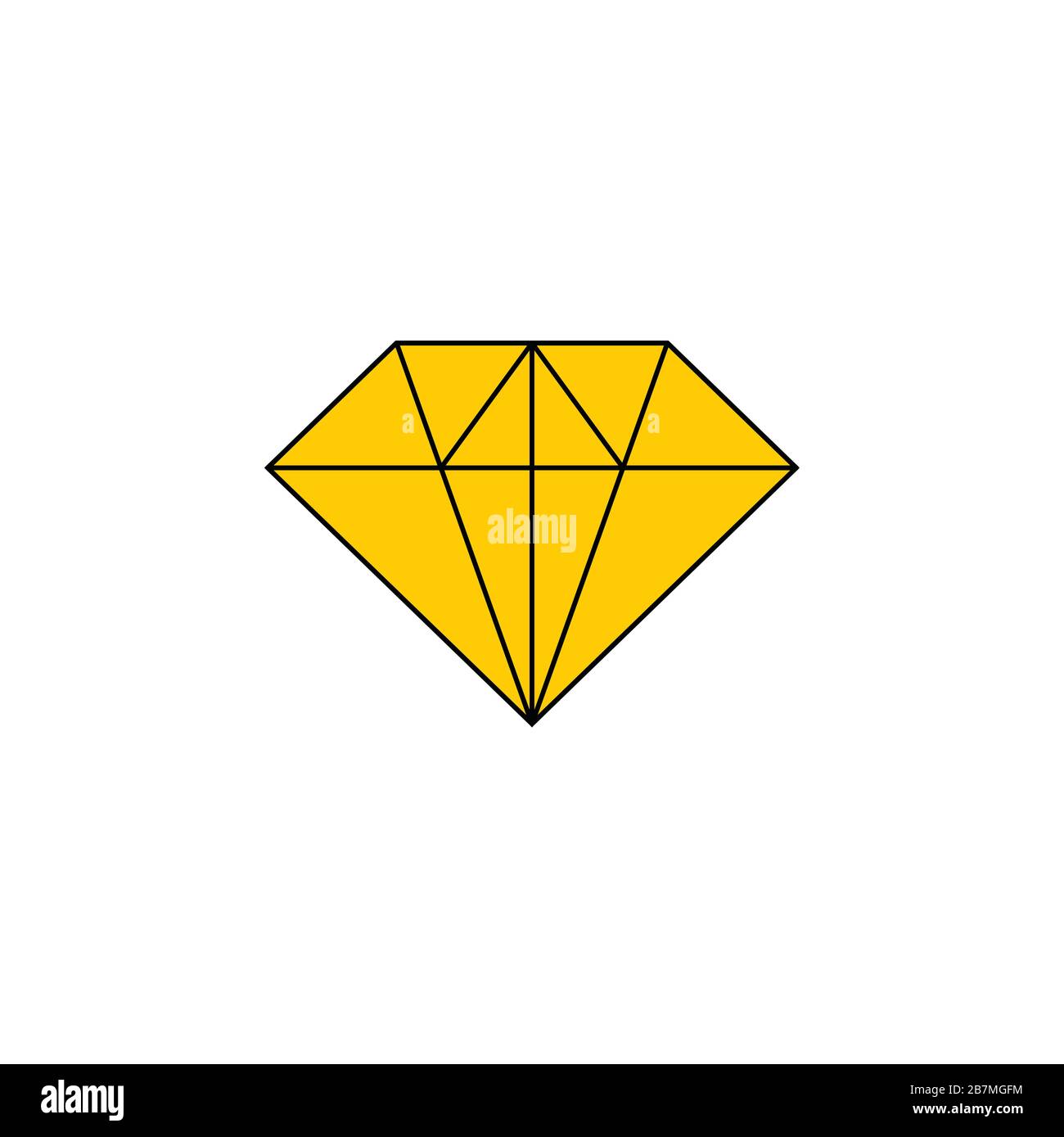 simple geometric yellow diamond symbol logo vector Stock Vector Image ...
