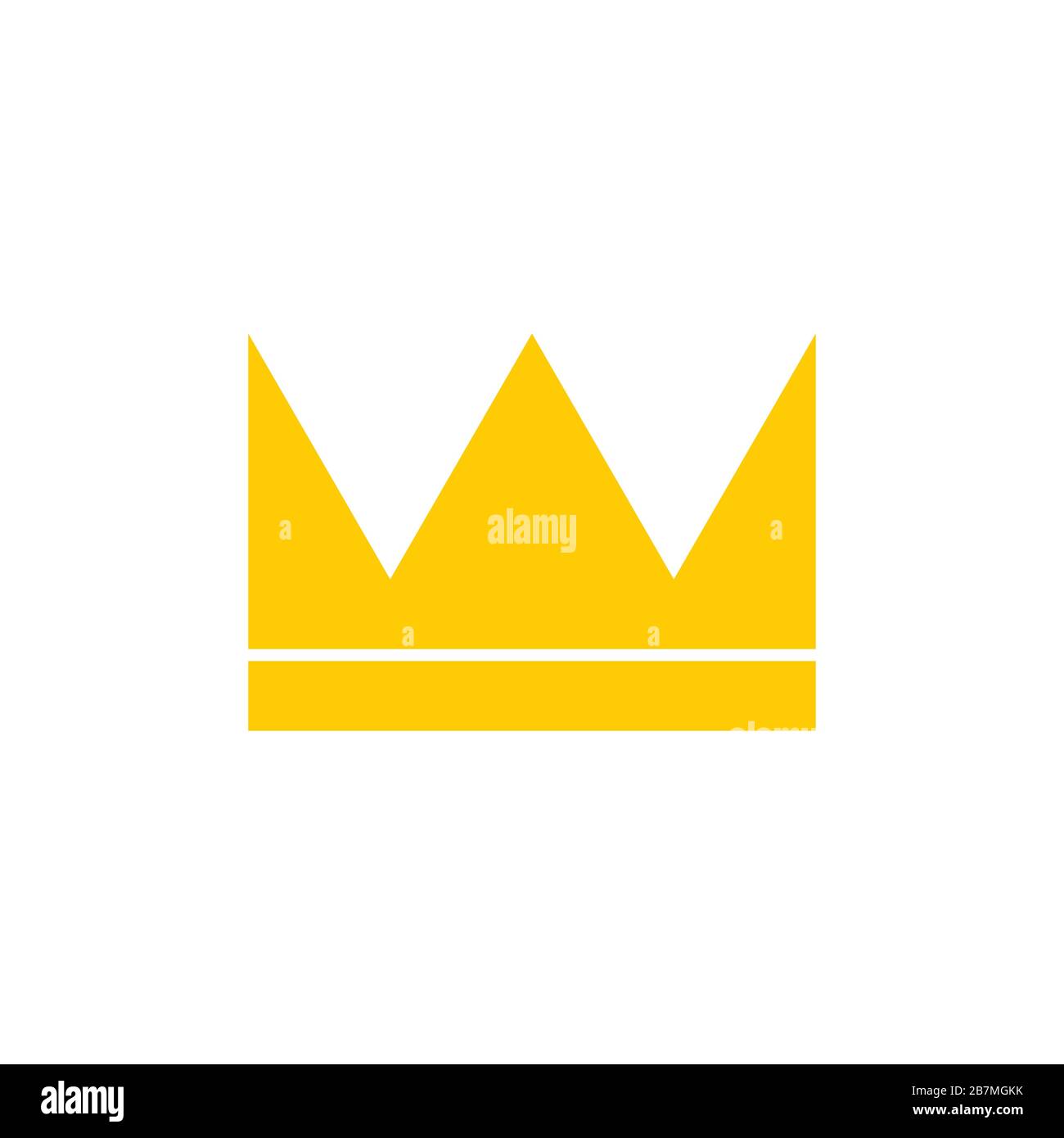 simple geometric gold crown symbol logo vector Stock Vector