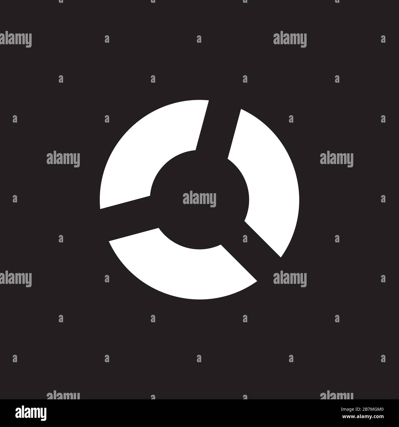 circle geometric round triangle logo vector Stock Vector