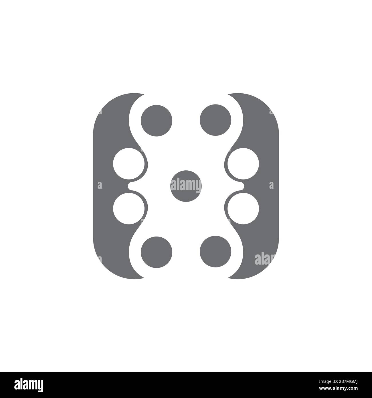 dots square curves abstract logo vector Stock Vector