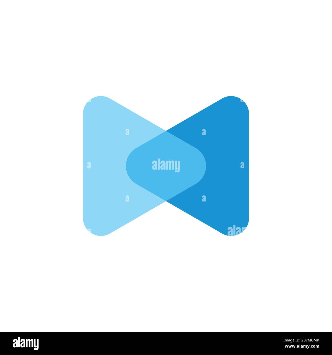 linked triangle gradient blue geometric logo vector Stock Vector