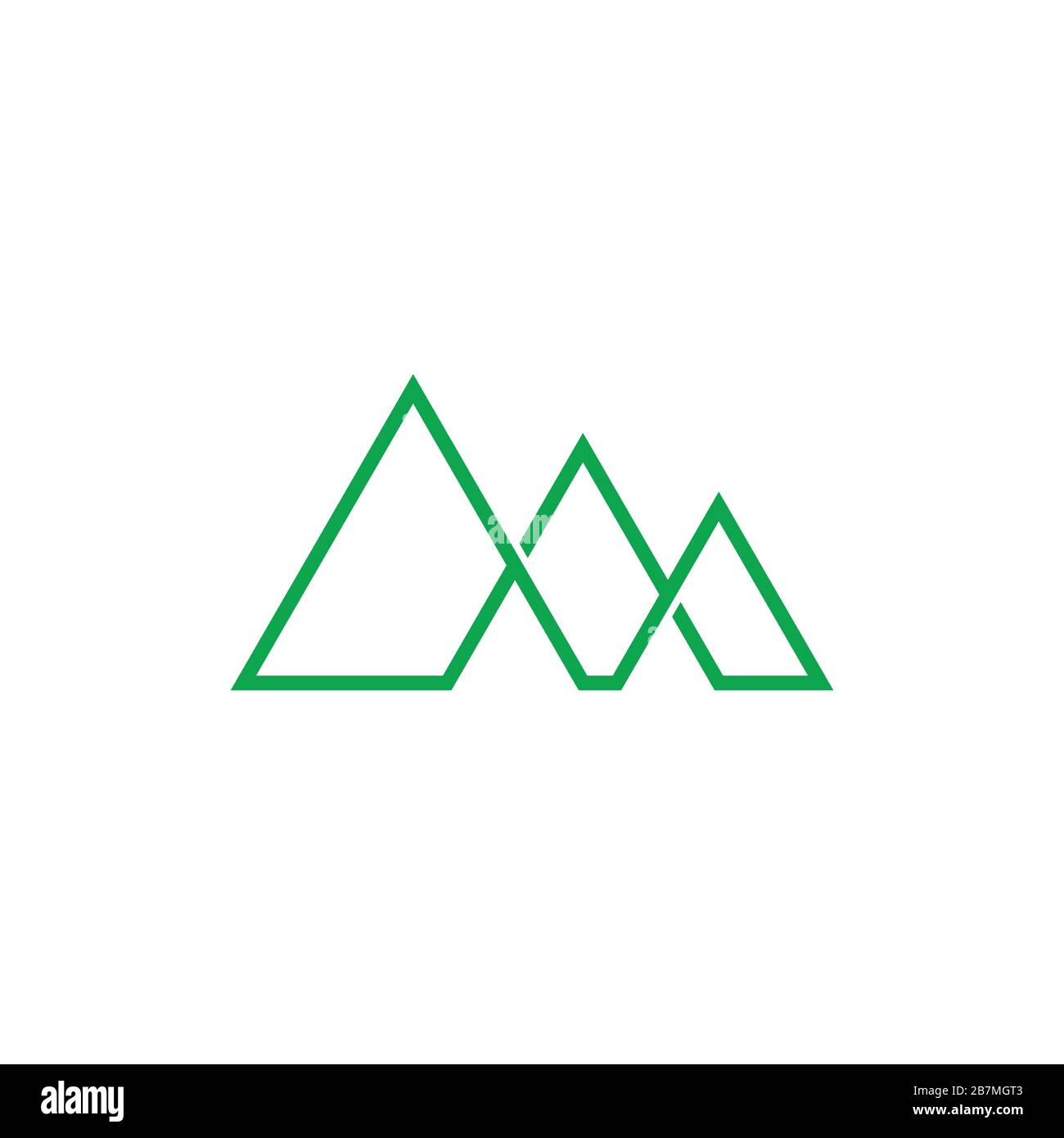 linked triangle infinity mountain logo vector Stock Vector