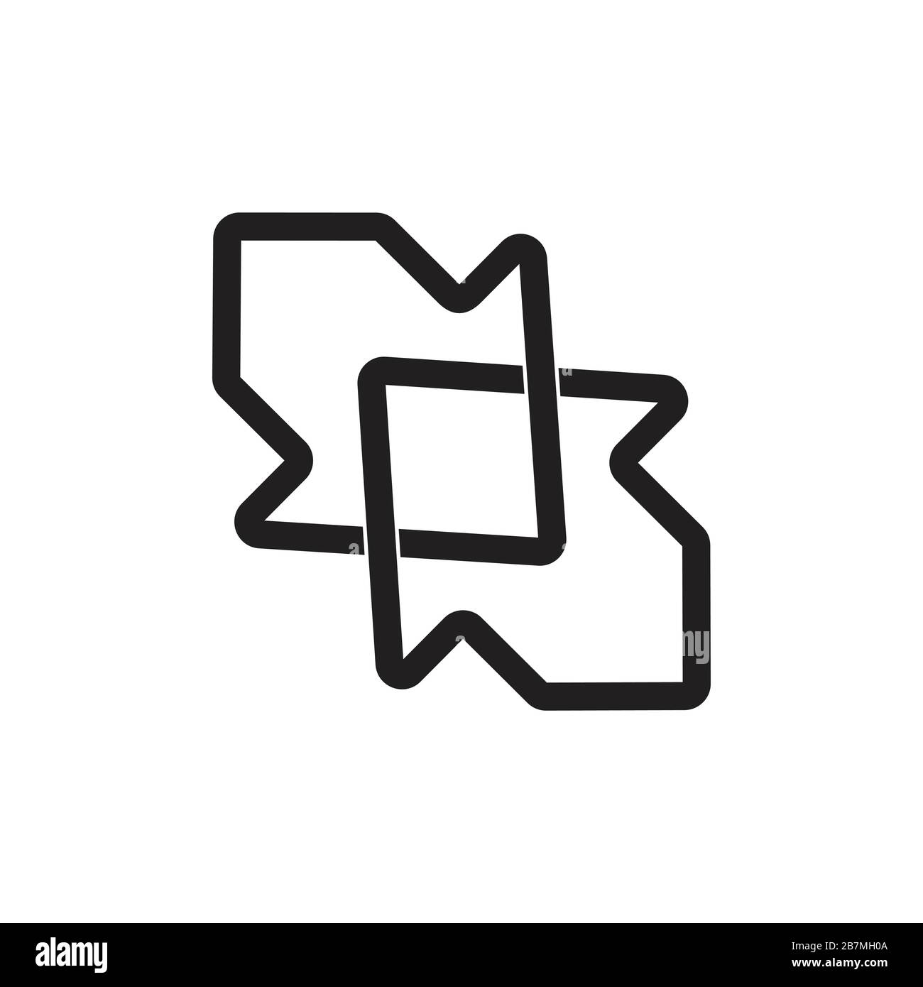 linked arrow geometric logo vector Stock Vector Image & Art - Alamy