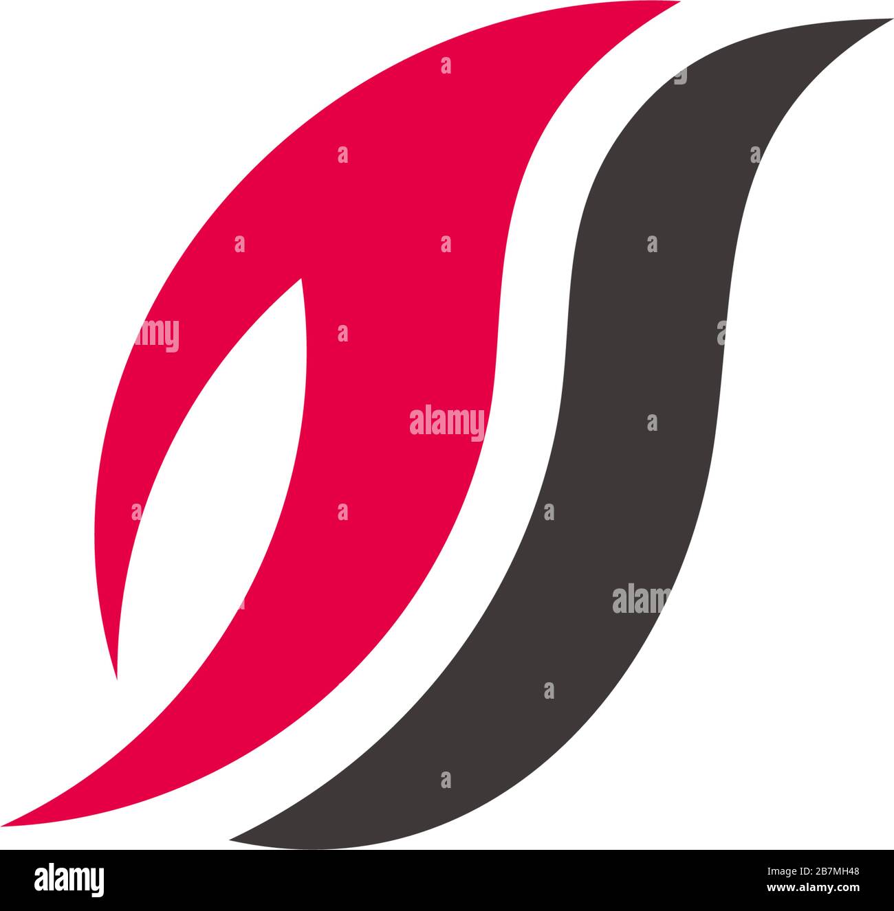 abstract letter ss curves smoke geometric logo vector Stock Vector