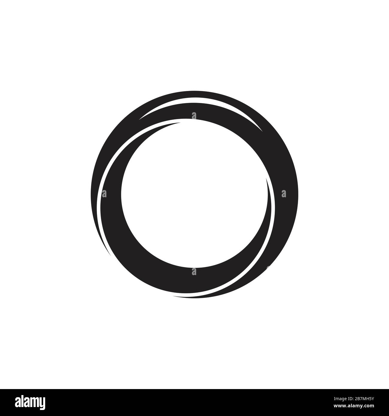 Premium Vector | Simple white letter i logo with ring and black background