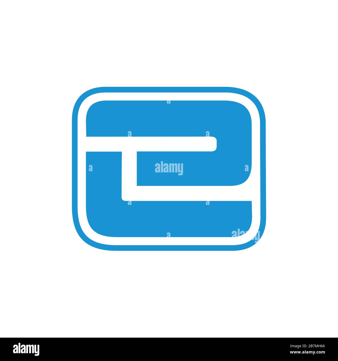 letter el simple geometric logo vector Stock Vector