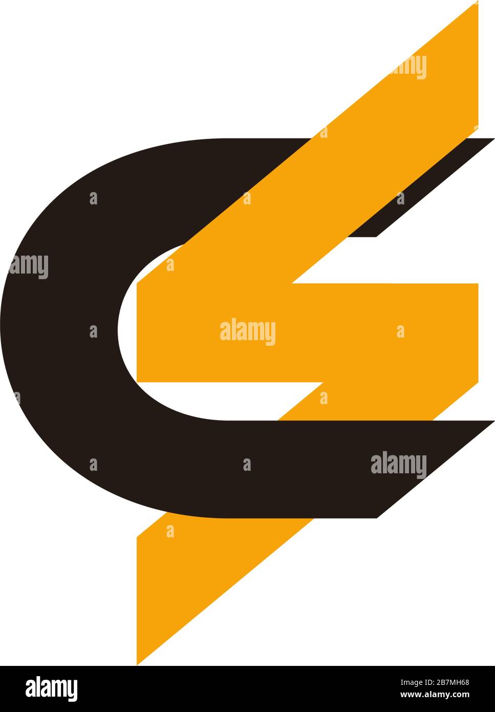 letter sc linked colorful overlapping logo vector Stock Vector Image ...