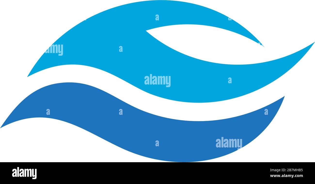 abstract curves blue wave geometric unusual logo vector Stock Vector ...