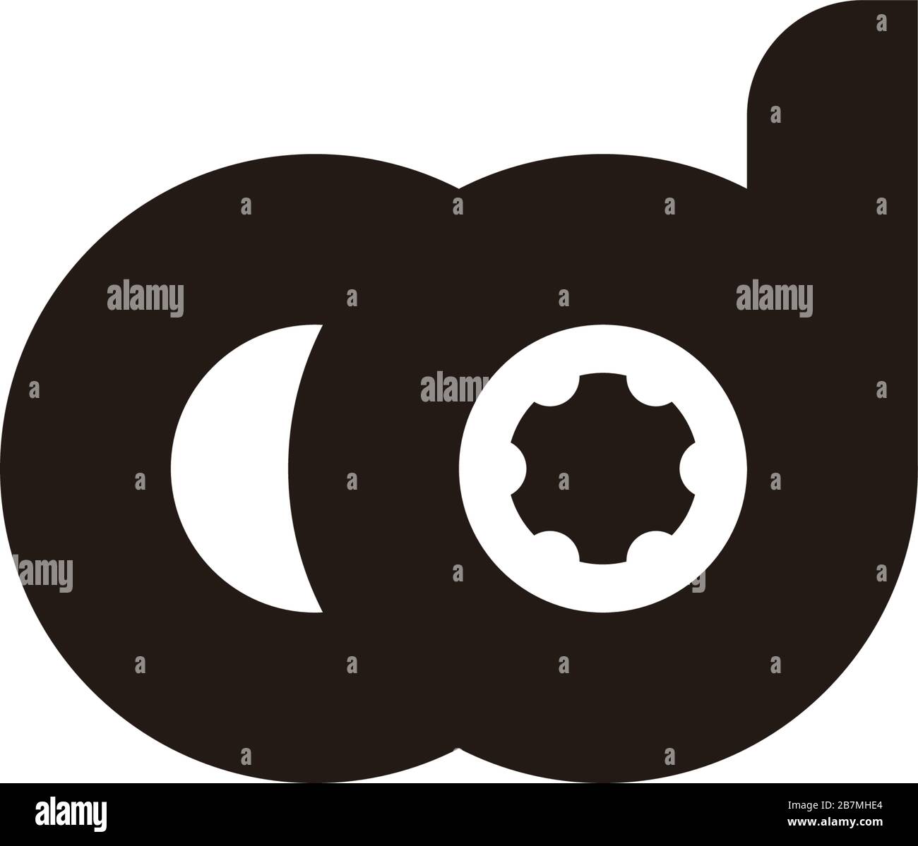 letter cd tires shape symbol logo vector Stock Vector