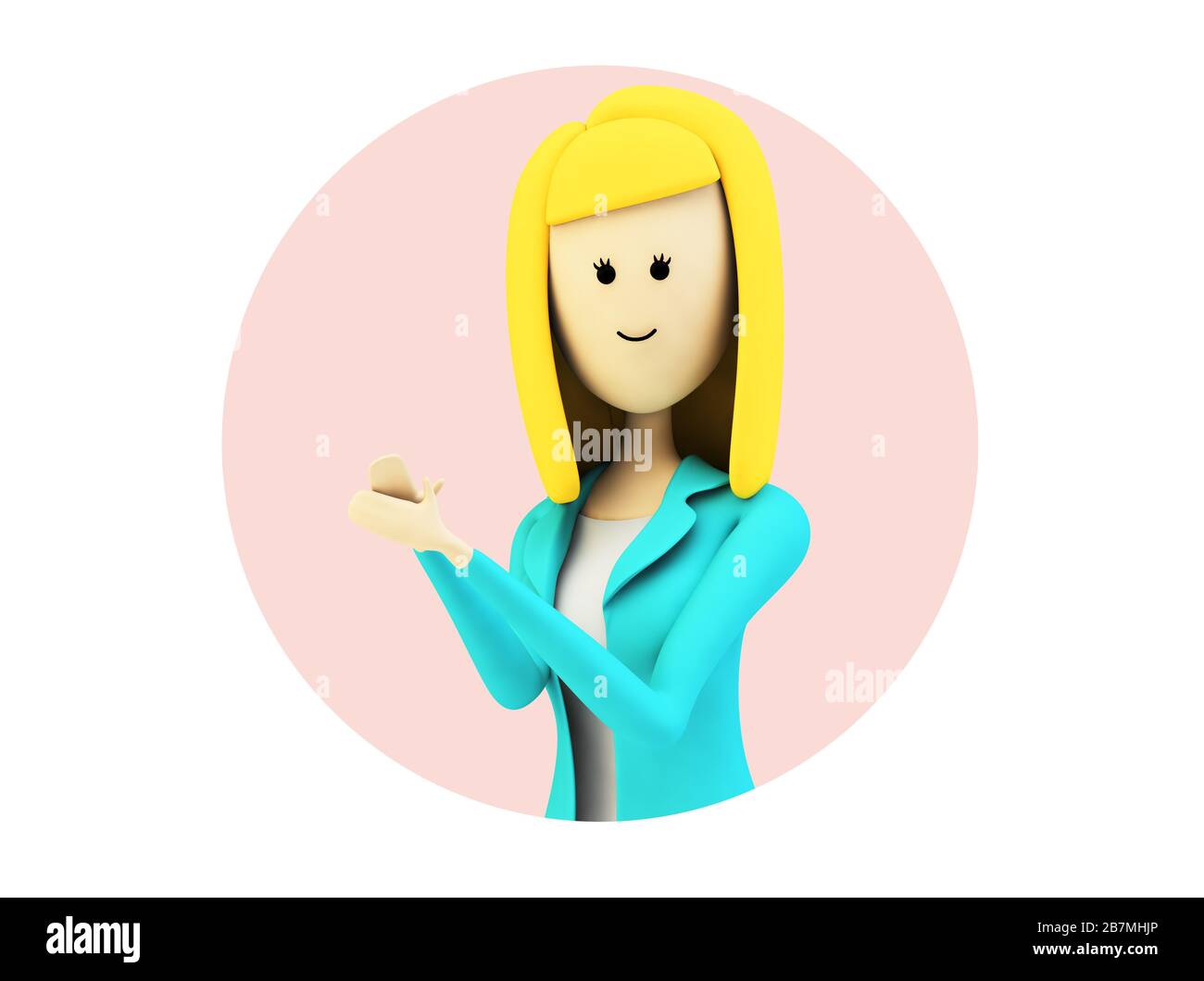 character washiong hands 3d rendering isolated Stock Photo