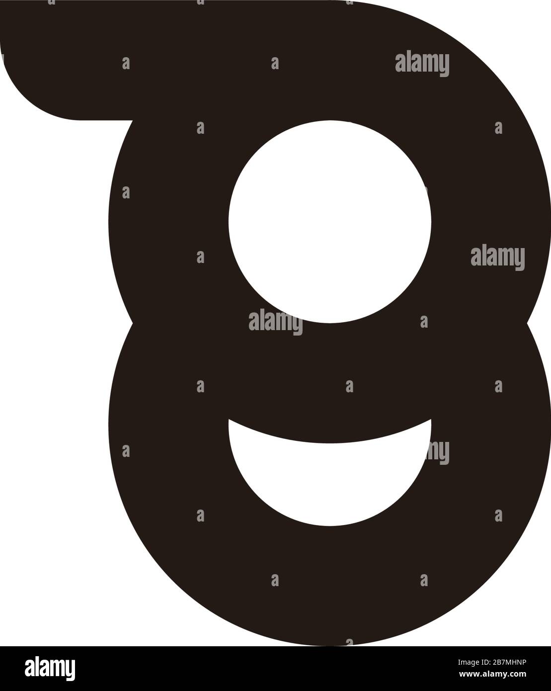 number 8 motion tires abstract symbol logo vector Stock Vector