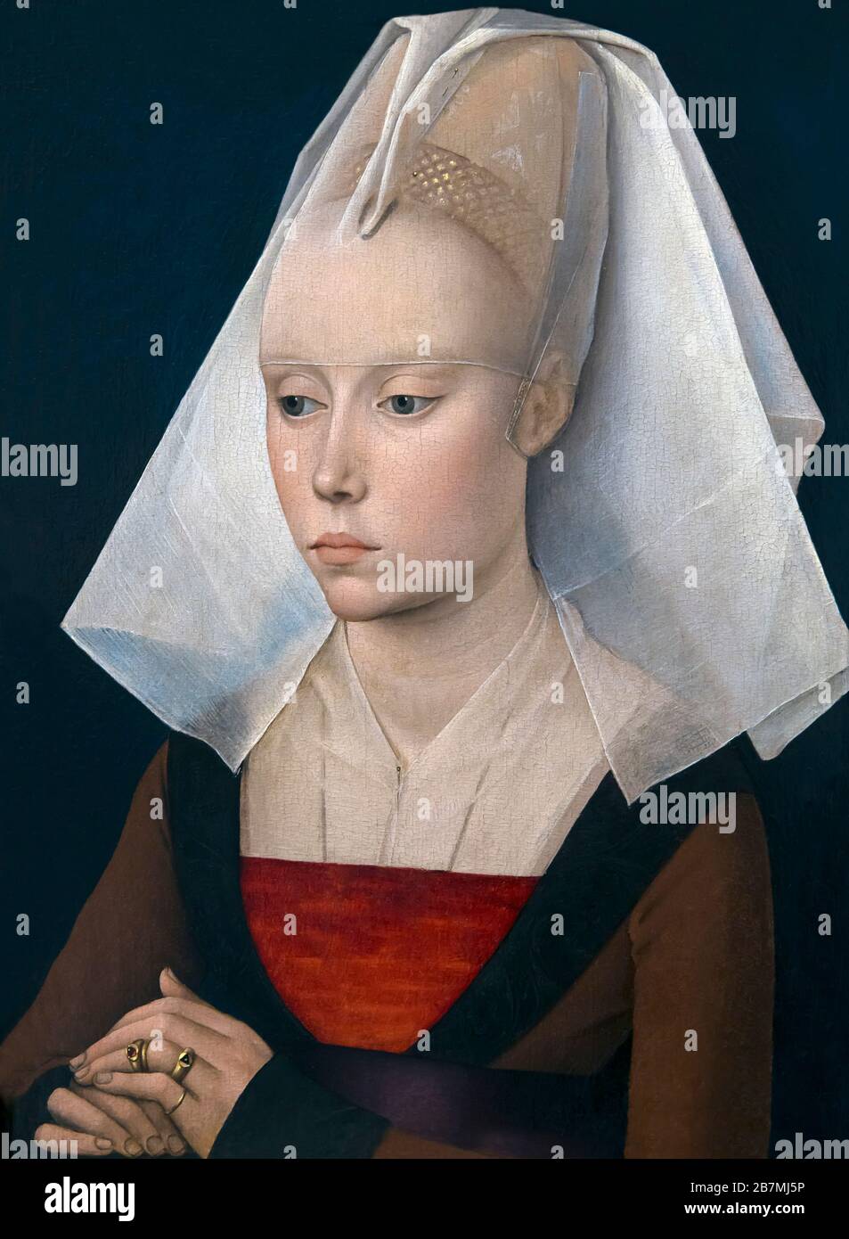 Portrait of a Lady, workshop, Rogier van der Weyden, circa 1460, Stock Photo