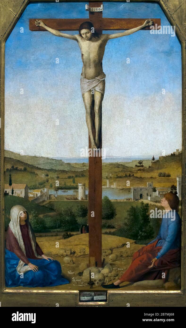 Christ Crucified, Antonello da Messina, 1475, Stock Photo